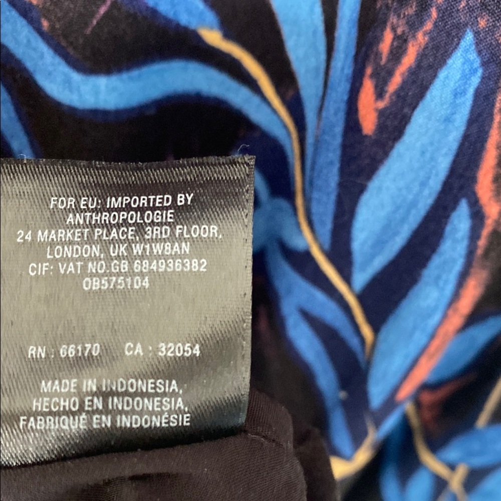 Anthropologie Maeve Floral Blue and Pink Dress size 14 - Picture 10 of 10